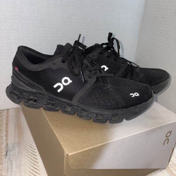 ON CLOUD X 4 Women's BLACK ECLIPSE Athletic Running Walking Sneaker Shoes Size 7 - Picture 1 of 16